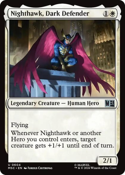 Nighthawk, Dark Defender, Commander: Marvel Super Heroes 604