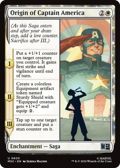 Origin of Captain America, Commander: Marvel Super Heroes 605