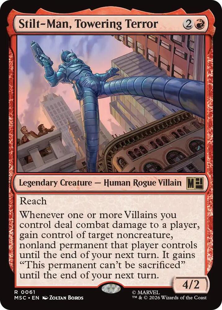 Stilt-Man, Towering Terror (Surge Foil), Commander: Marvel Super Heroes 61