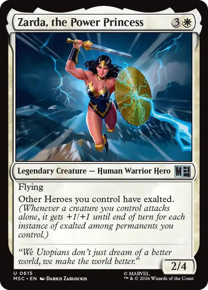 Zarda, the Power Princess, Commander: Marvel Super Heroes 615
