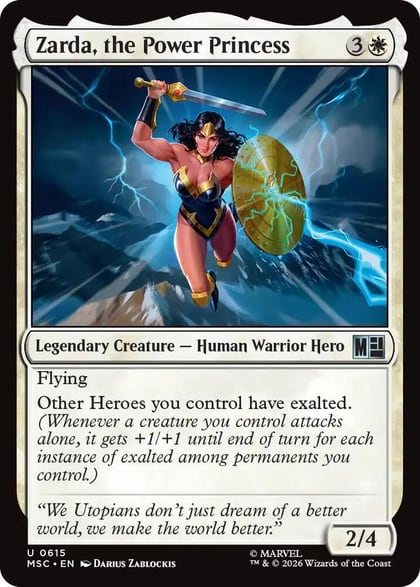 Zarda, the Power Princess, Commander: Marvel Super Heroes 615