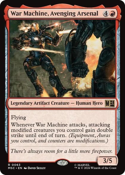 War Machine, Avenging Arsenal (Surge Foil), Commander: Marvel Super Heroes 63