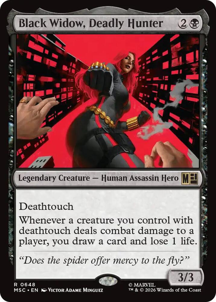 Black Widow, Deadly Hunter, Commander: Marvel Super Heroes 648