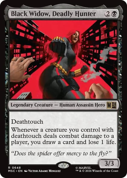 Black Widow, Deadly Hunter, Commander: Marvel Super Heroes 648