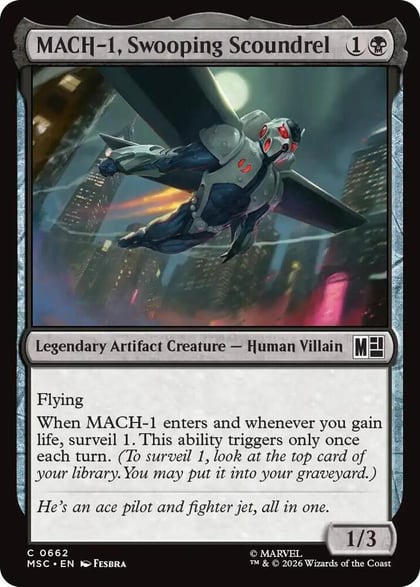 MACH-1, Swooping Scoundrel, Commander: Marvel Super Heroes 662