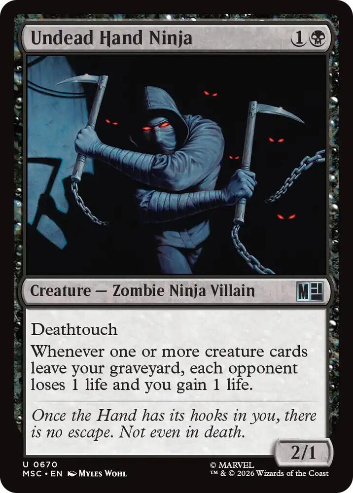 Undead Hand Ninja, Commander: Marvel Super Heroes 670