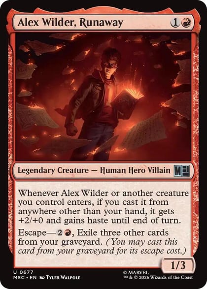 Alex Wilder, Runaway, Commander: Marvel Super Heroes 677