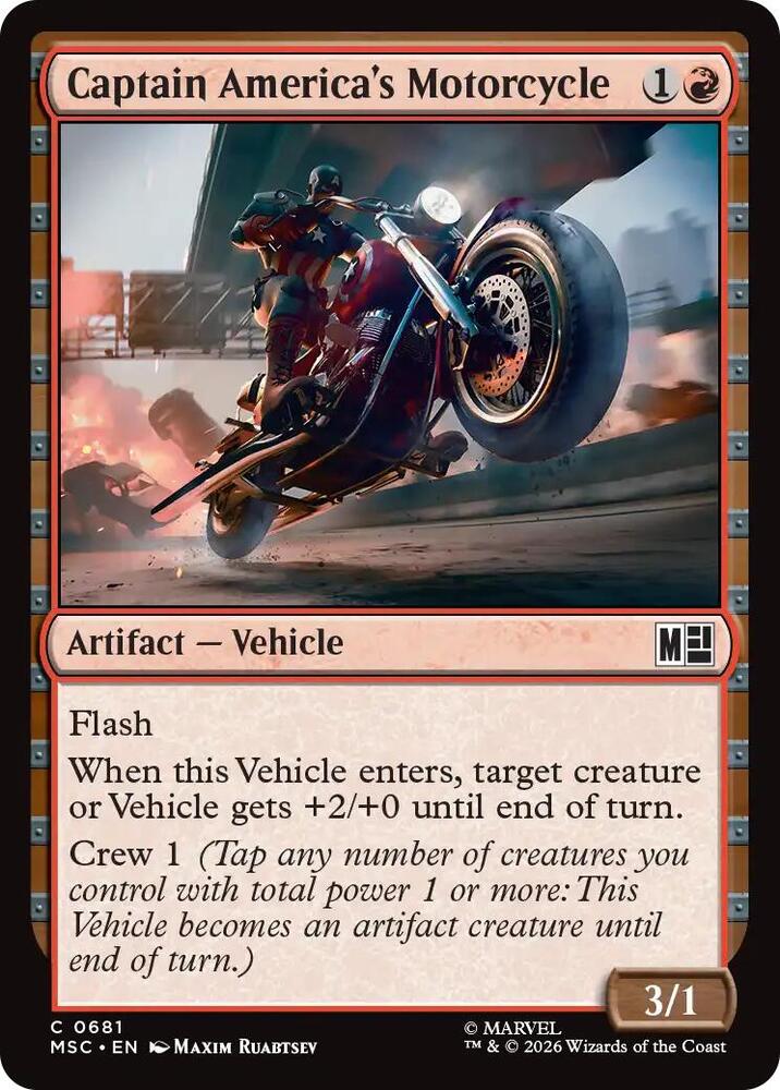 Captain America's Motorcycle, Commander: Marvel Super Heroes 681