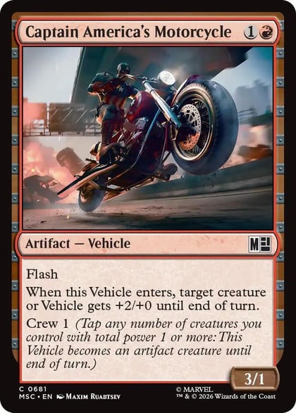 Captain America's Motorcycle, Commander: Marvel Super Heroes 681