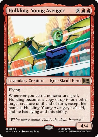 Hulkling, Young Avenger, Commander: Marvel Super Heroes 689