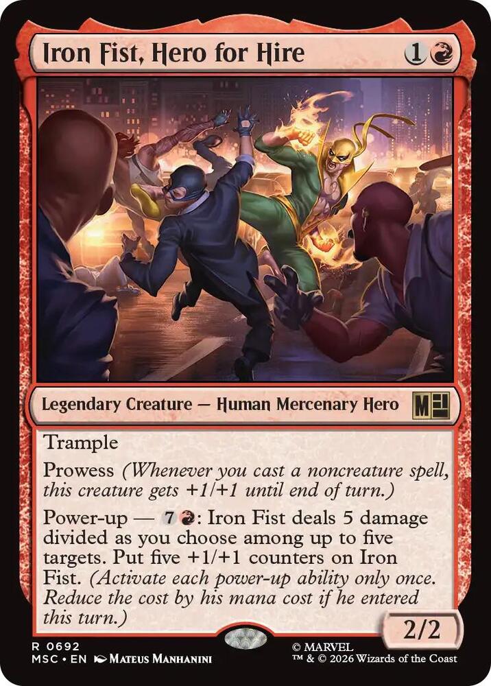 Iron Fist, Hero for Hire, Commander: Marvel Super Heroes 692