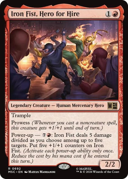 Iron Fist, Hero for Hire, Commander: Marvel Super Heroes 692