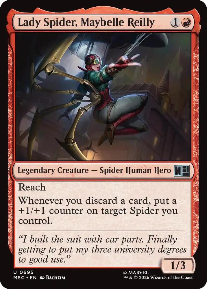 Lady Spider, Maybelle Reilly, Commander: Marvel Super Heroes 695