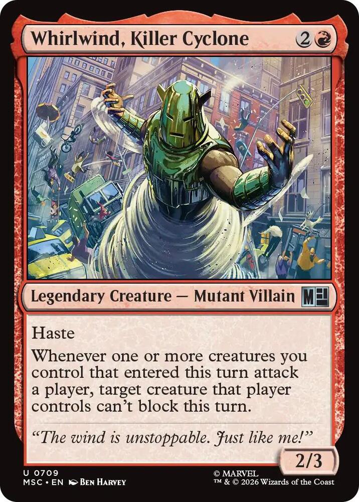 Whirlwind, Killer Cyclone, Commander: Marvel Super Heroes 709