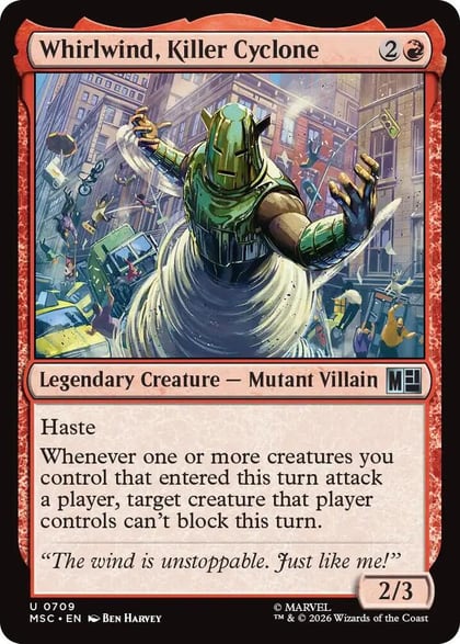 Whirlwind, Killer Cyclone, Commander: Marvel Super Heroes 709