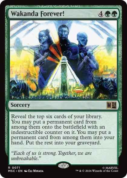 Wakanda Forever! (Surge Foil), Commander: Marvel Super Heroes 71