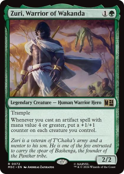 Zuri, Warrior of Wakanda (Surge Foil), Commander: Marvel Super Heroes 72