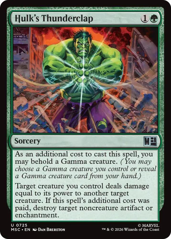 Hulk's Thunderclap, Commander: Marvel Super Heroes 725