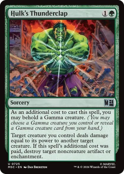 Hulk's Thunderclap, Commander: Marvel Super Heroes 725