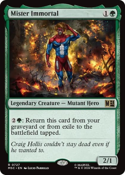 Mister Immortal, Commander: Marvel Super Heroes 727