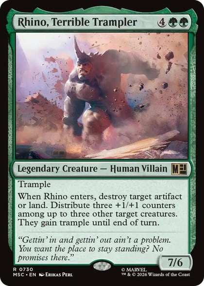 Rhino, Terrible Trampler, Commander: Marvel Super Heroes 730