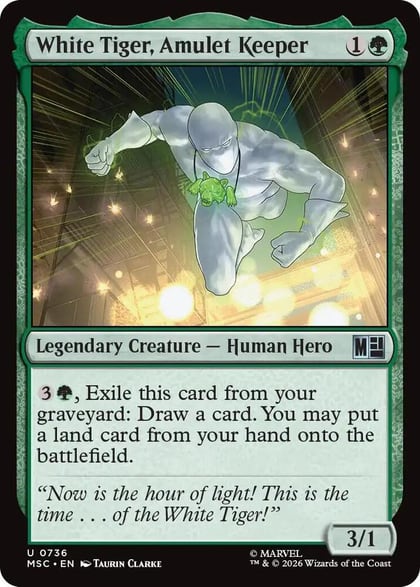 White Tiger, Amulet Keeper, Commander: Marvel Super Heroes 736