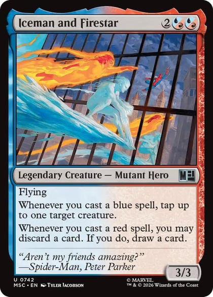 Iceman and Firestar, Commander: Marvel Super Heroes 742