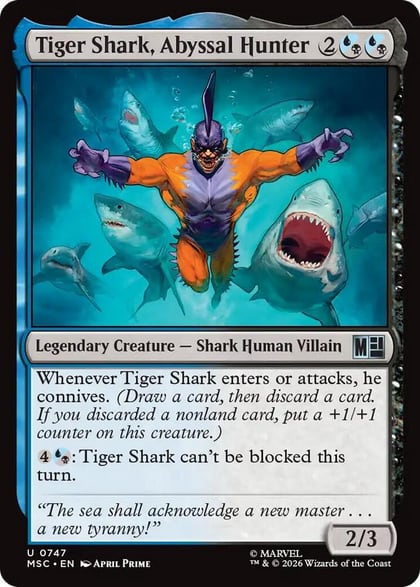 Tiger Shark, Abyssal Hunter, Commander: Marvel Super Heroes 747