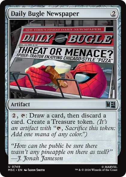 Daily Bugle Newspaper, Commander: Marvel Super Heroes 749