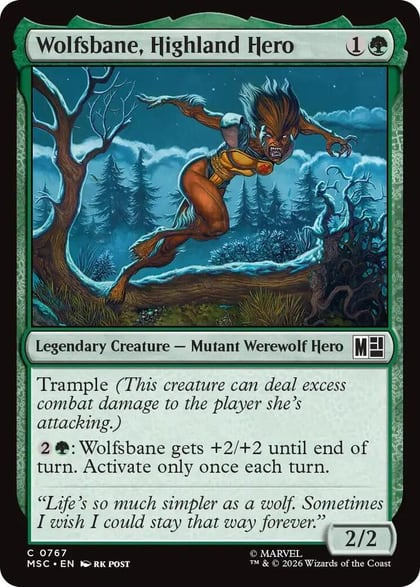 Wolfsbane, Highland Hero, Commander: Marvel Super Heroes 767