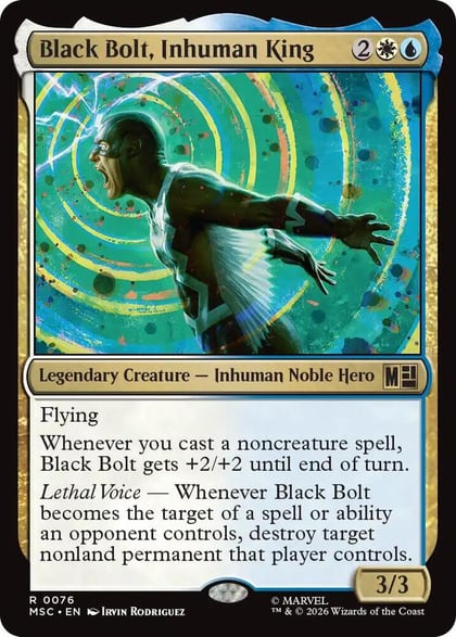 Black Bolt, Inhuman King (Surge Foil), Commander: Marvel Super Heroes 76