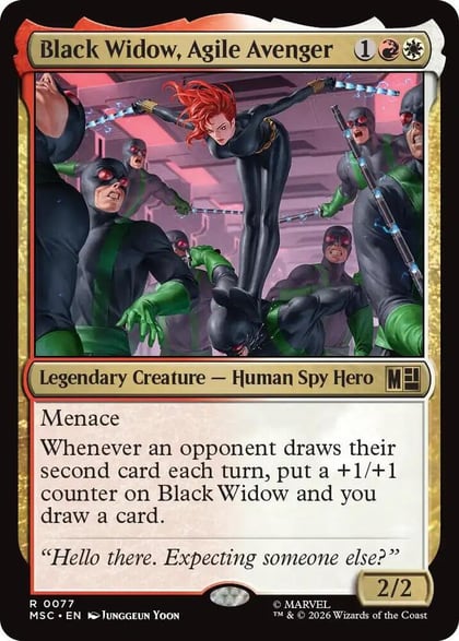 Black Widow, Agile Avenger (Surge Foil), Commander: Marvel Super Heroes 77