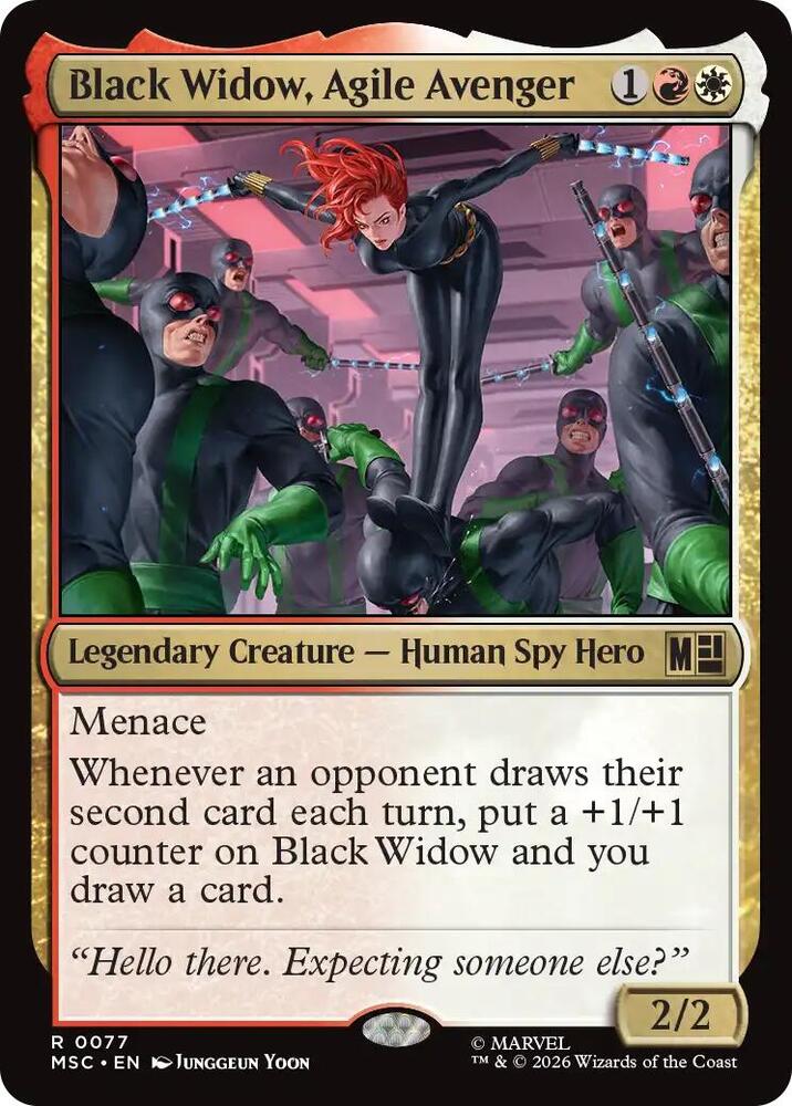 Black Widow, Agile Avenger, Commander: Marvel Super Heroes 77