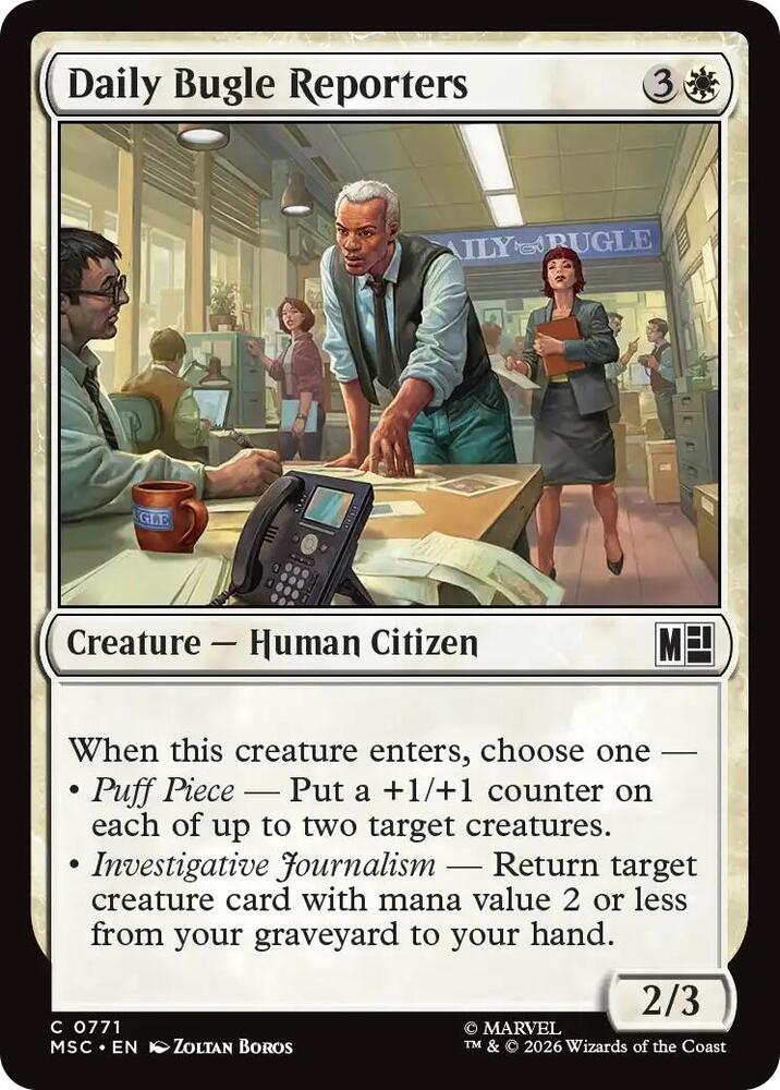 Daily Bugle Reporters, Commander: Marvel Super Heroes 771