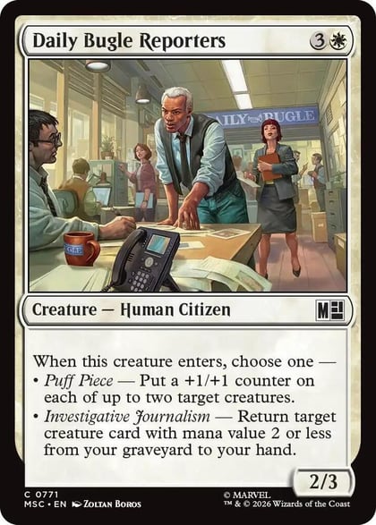 Daily Bugle Reporters, Commander: Marvel Super Heroes 771