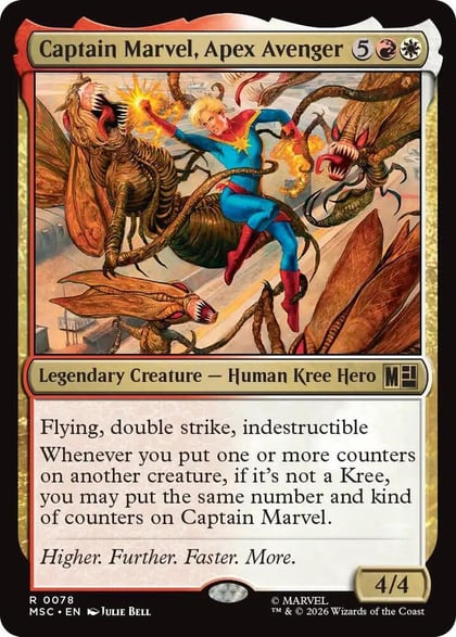 Captain Marvel, Apex Avenger (Surge Foil), Commander: Marvel Super Heroes 78