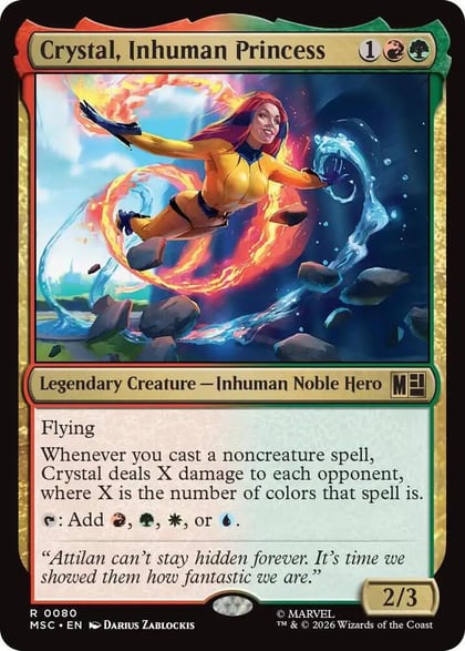 Crystal, Inhuman Princess, Commander: Marvel Super Heroes 80