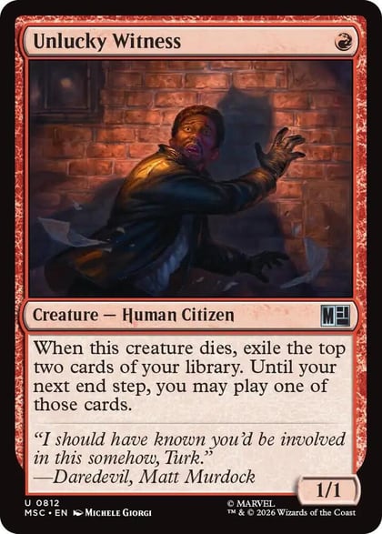 Unlucky Witness, Commander: Marvel Super Heroes 812