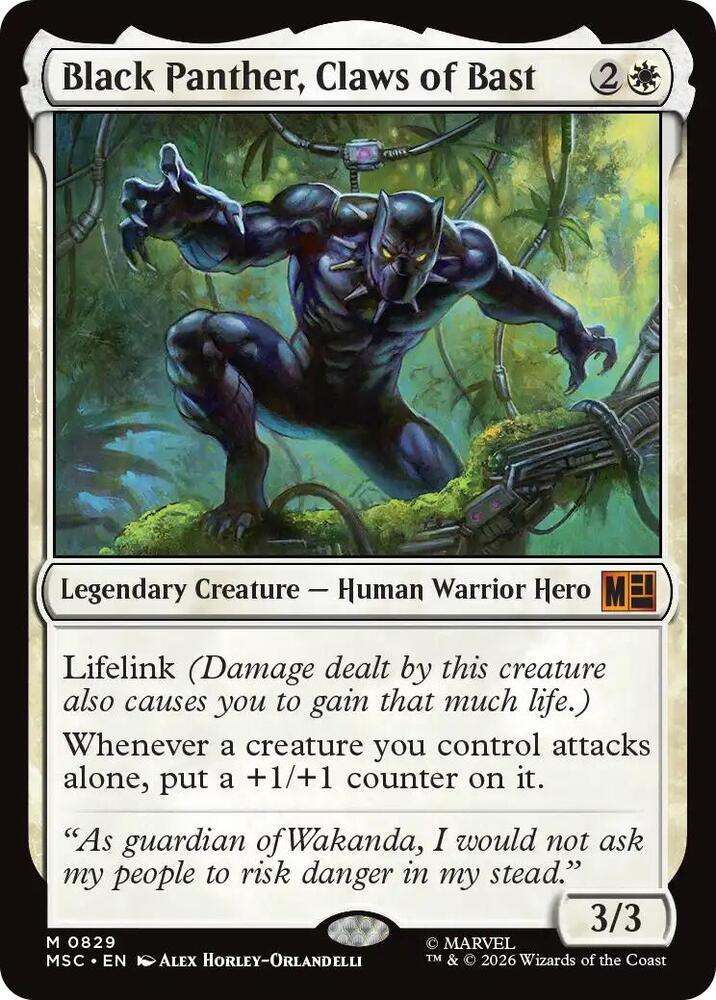 Black Panther, Claws of Bast, Commander: Marvel Super Heroes 829