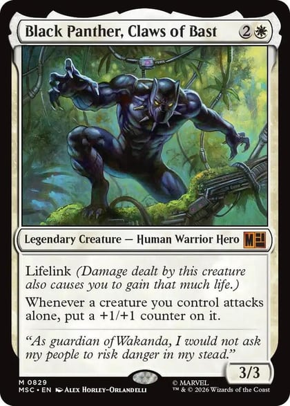 Black Panther, Claws of Bast, Commander: Marvel Super Heroes 829