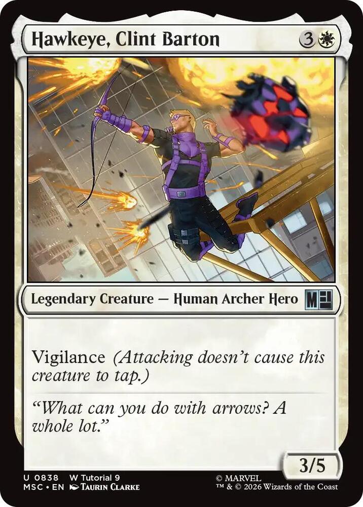 Hawkeye, Clint Barton (0838), Commander: Marvel Super Heroes 838