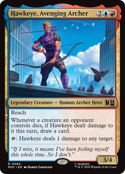 Hawkeye, Avenging Archer, Commander: Marvel Super Heroes 84