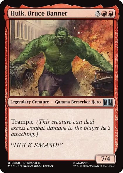Hulk, Bruce Banner (0850), Commander: Marvel Super Heroes 850