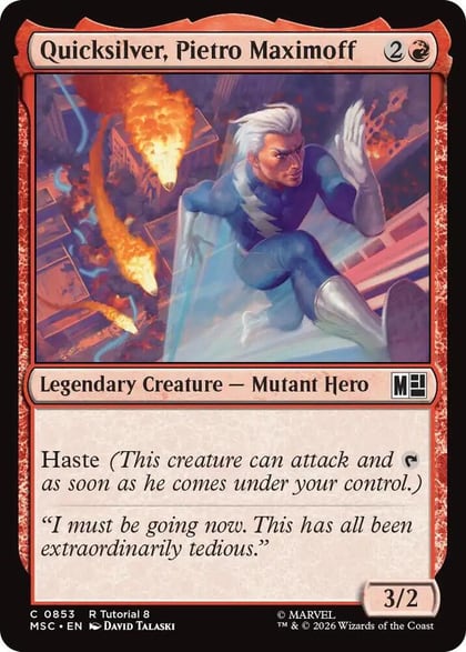 Quicksilver, Pietro Maximoff (0853), Commander: Marvel Super Heroes 853