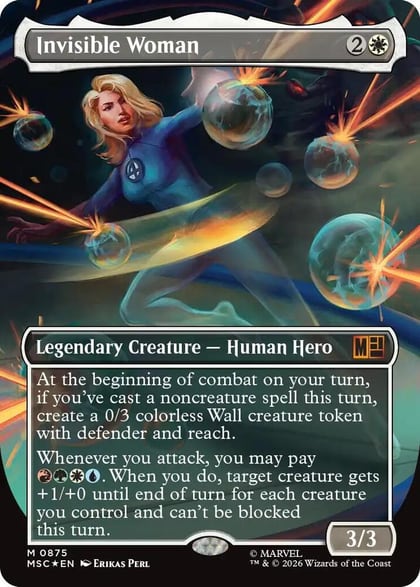 Invisible Woman (Borderless) (Surge Foil), Commander: Marvel Super Heroes 875