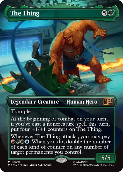 The Thing (Borderless) (Surge Foil), Commander: Marvel Super Heroes 878