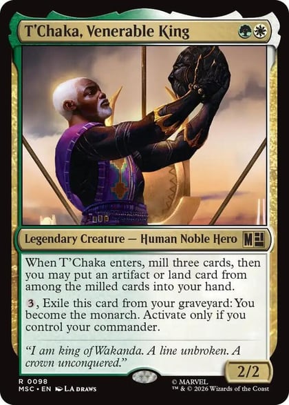 T'Chaka, Venerable King, Commander: Marvel Super Heroes 98