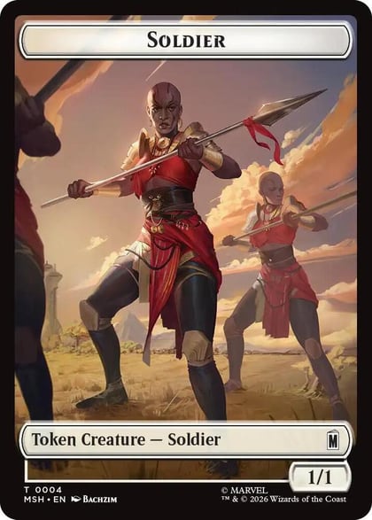 Soldier // Clue Double-Sided Token, Marvel Super Heroes 004/017