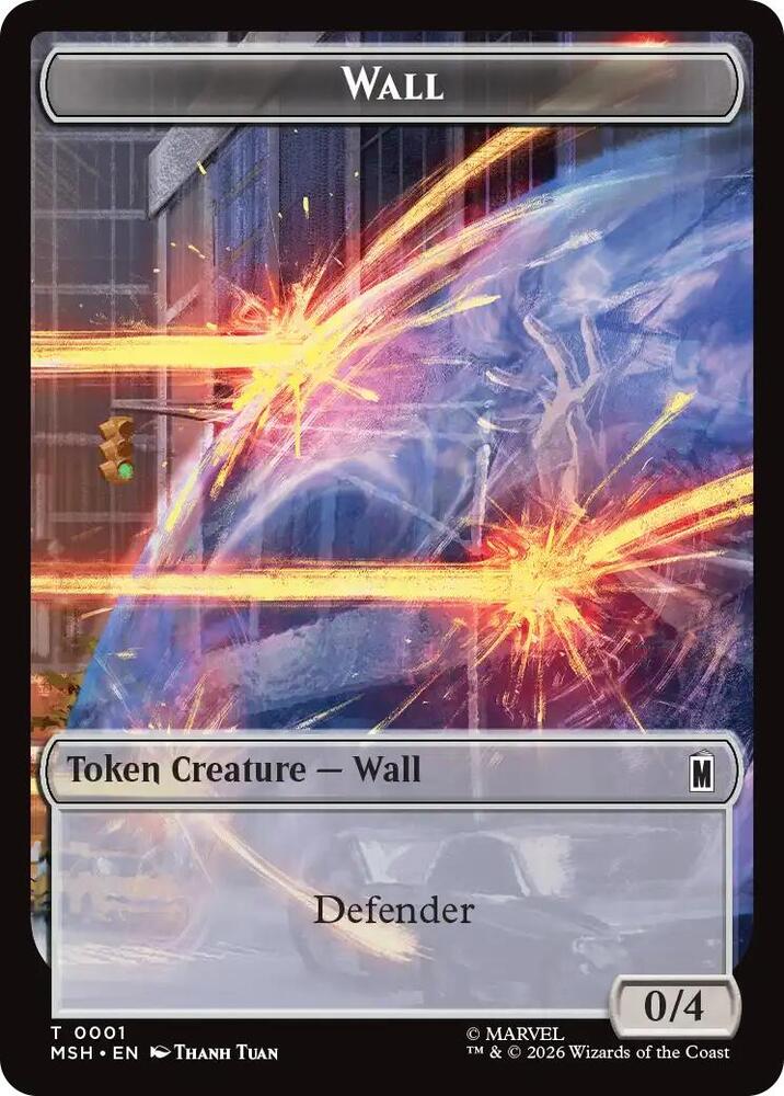 Wall // Alien Double-Sided Token, Marvel Super Heroes 1 // 11