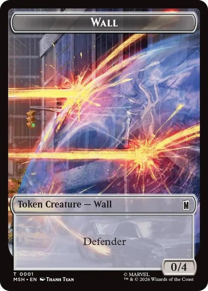 Wall // Alien Double-Sided Token, Marvel Super Heroes 1 // 11